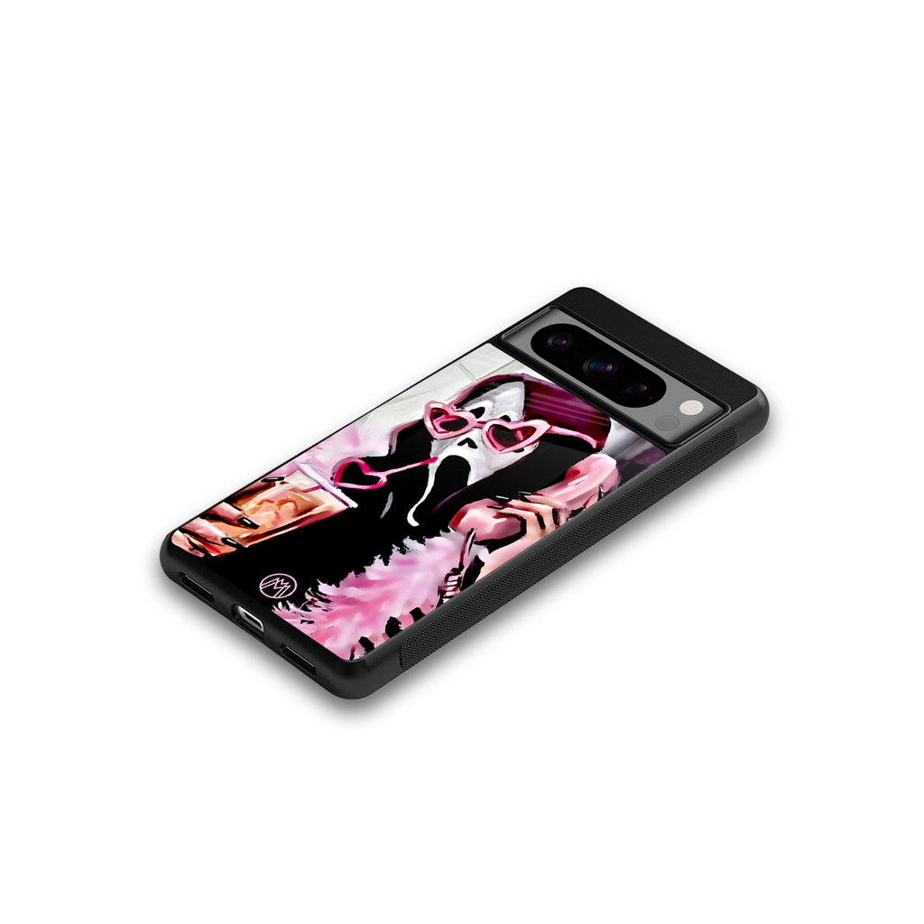 chill thrill back phone cover | glass case for google pixel 8 pro