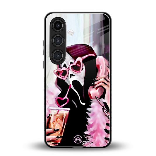 chill thrill back phone cover | glass case for samsung galaxy s24 fe