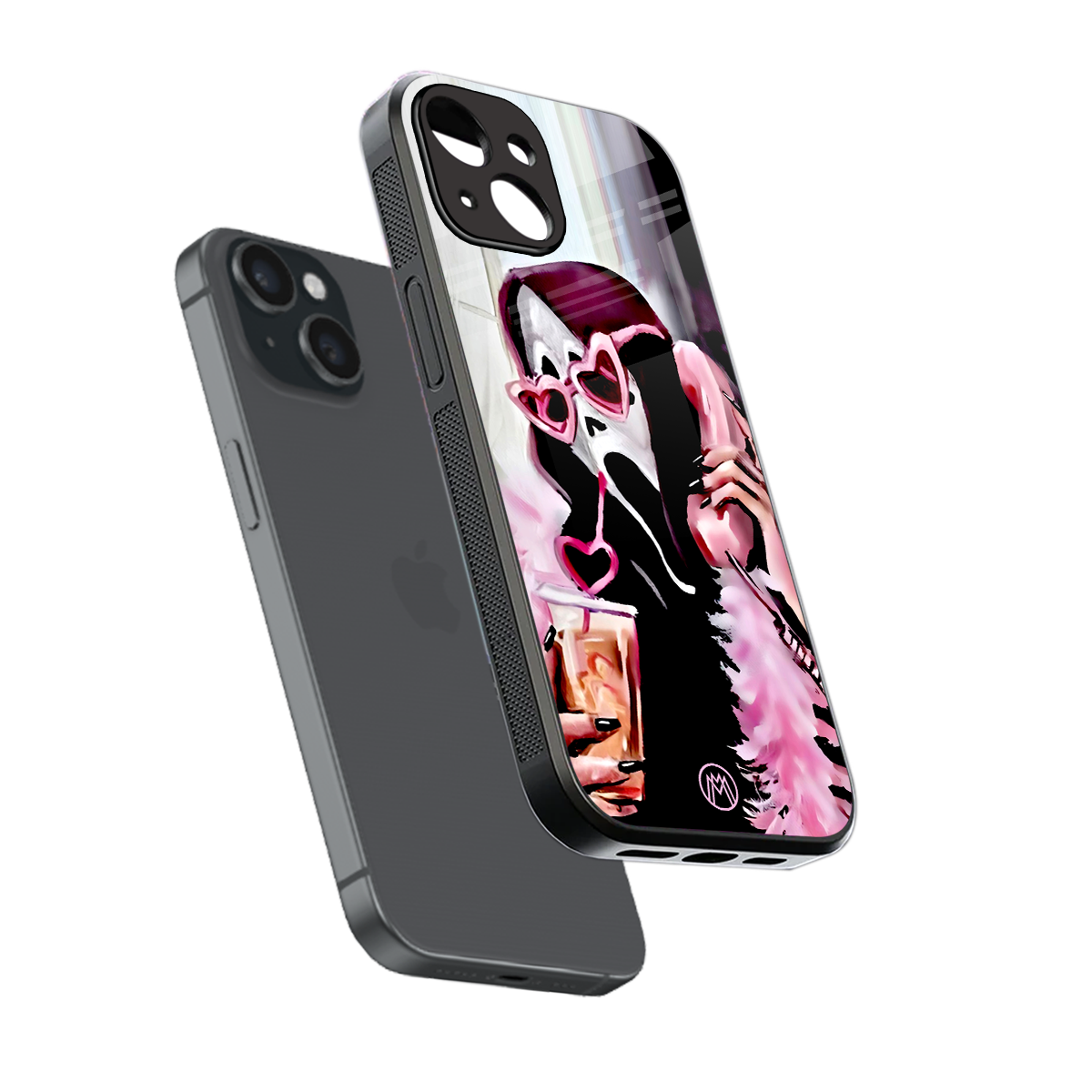 chill thrill back phone cover | glass case for iphone 15