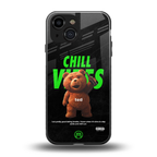 chill vibes back phone cover | glass case for iphone 13 mini