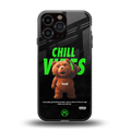chill vibes back phone cover | glass case for iphone 13 pro max