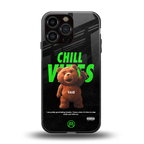 chill vibes back phone cover | glass case for iphone 13 pro max