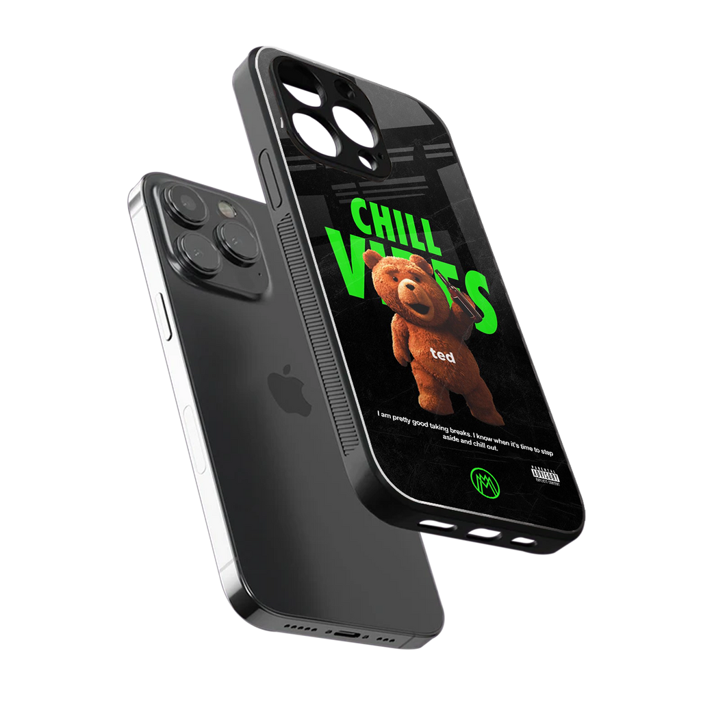 chill vibes back phone cover | glass case for iphone 13 pro max