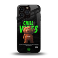 chill vibes back phone cover | glass case for iphone 13 pro
