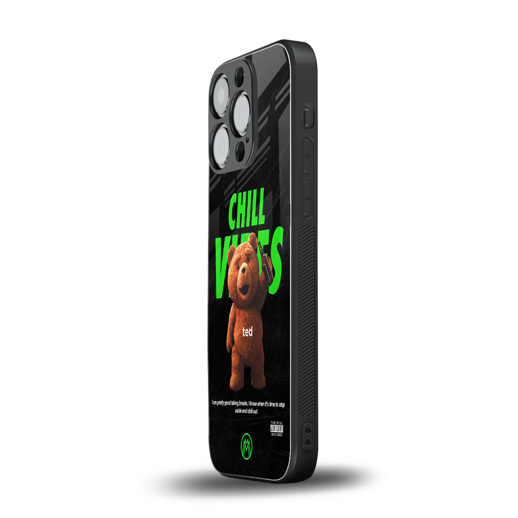 chill vibes back phone cover | glass case for iphone 13 pro