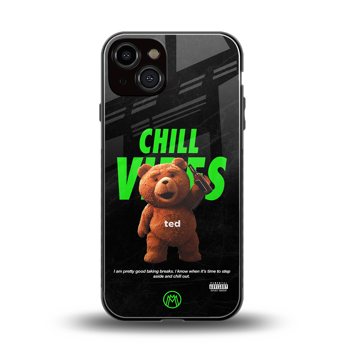 chill vibes back phone cover | glass case for iphone 13