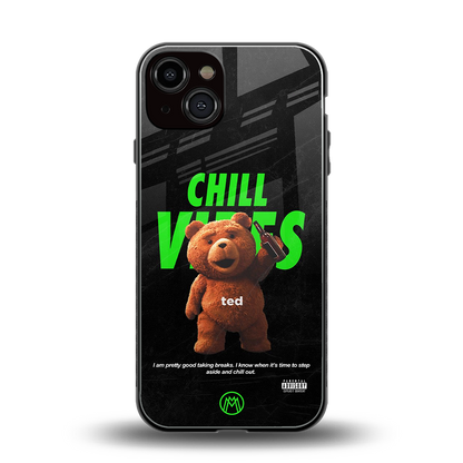 chill vibes back phone cover | glass case for iphone 13