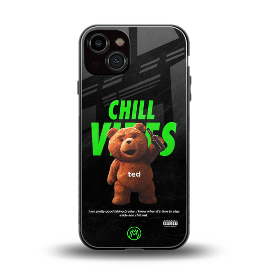 chill vibes back phone cover | glass case for iphone 13