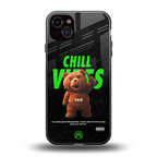 chill vibes back phone cover | glass case for iphone 14 plus