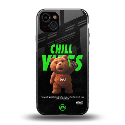 chill vibes back phone cover | glass case for iphone 14 plus