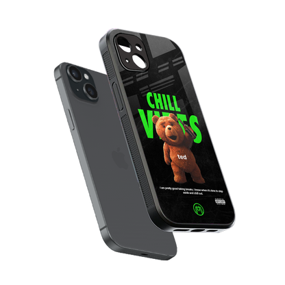 chill vibes back phone cover | glass case for iphone 14 plus