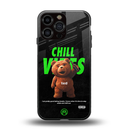 chill vibes back phone cover | glass case for iphone 14 pro max