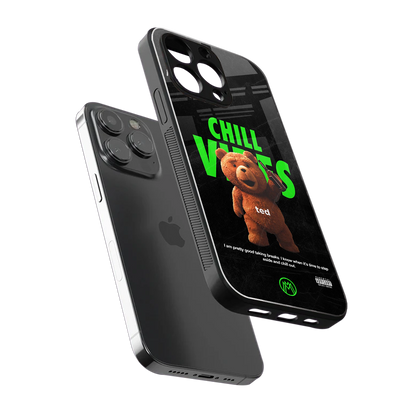 chill vibes back phone cover | glass case for iphone 14 pro max