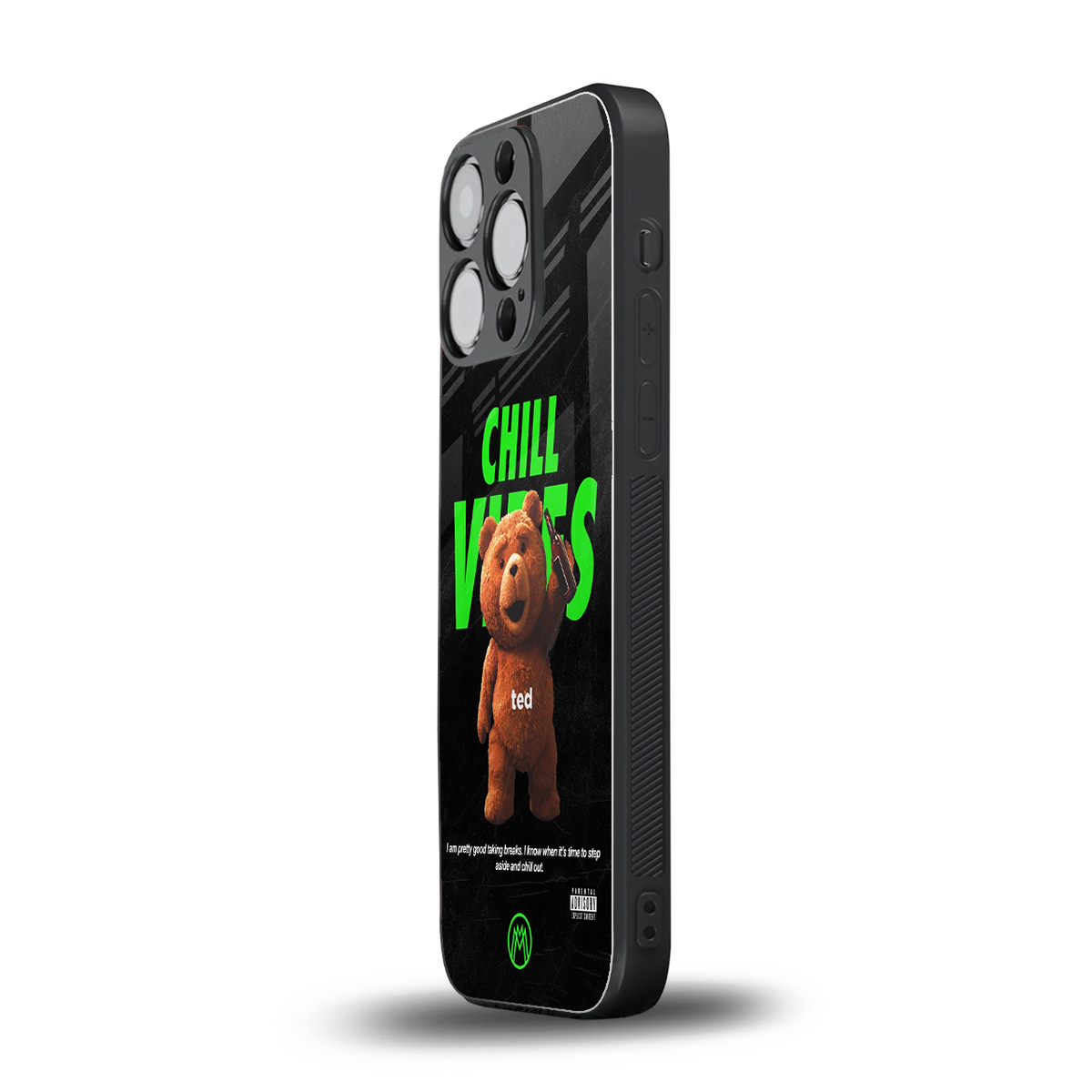 chill vibes back phone cover | glass case for iphone 15 pro