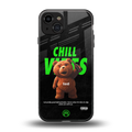 chill vibes back phone cover | glass case for iphone 15
