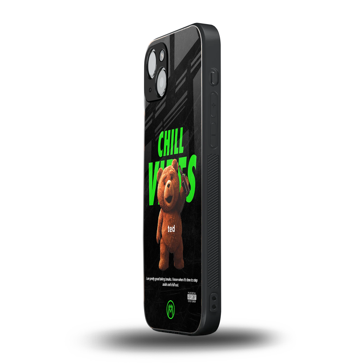 chill vibes back phone cover | glass case for iphone 15