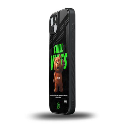 chill vibes back phone cover | glass case for iphone 15