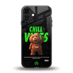 chill vibes back phone cover | glass case for iphone 16 plus