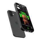 chill vibes back phone cover | glass case for iphone 16 plus