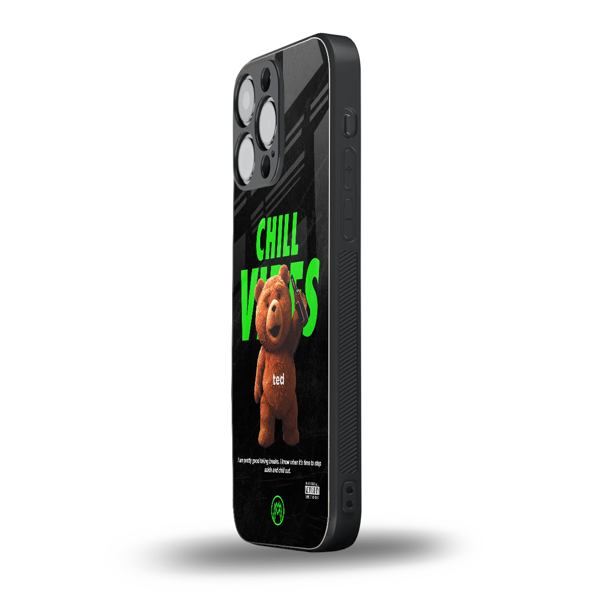 chill vibes back phone cover | glass case for iphone 16 pro max