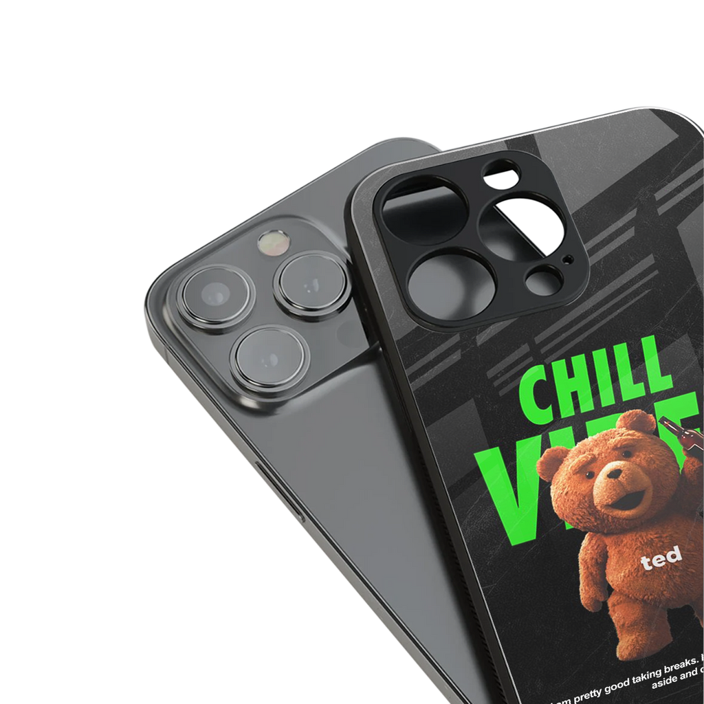 chill vibes back phone cover | glass case for iphone 13 pro