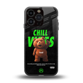 chill vibes back phone cover | glass case for iphone 16 pro
