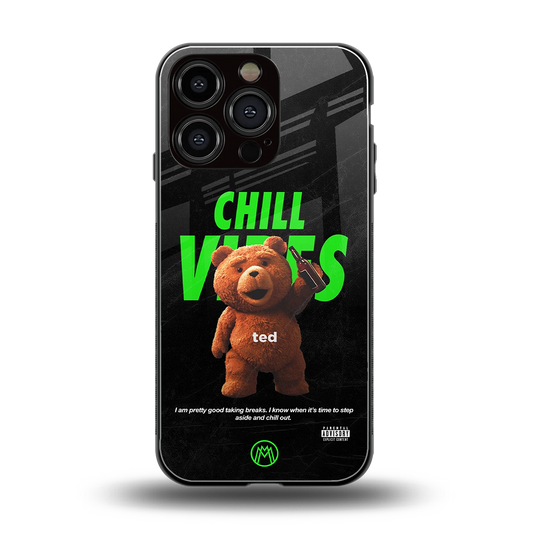 chill vibes back phone cover | glass case for iphone 16 pro
