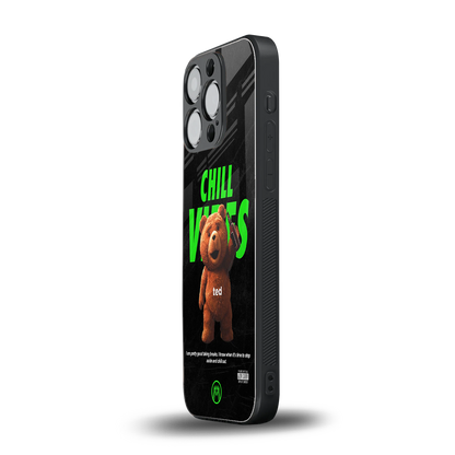chill vibes back phone cover | glass case for iphone 16 pro