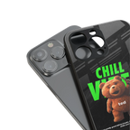 chill vibes back phone cover | glass case for iphone 16 pro max