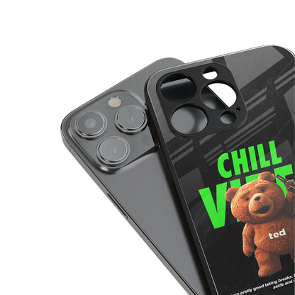 chill vibes back phone cover | glass case for iphone 16 pro