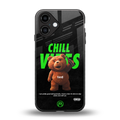 chill vibes back phone cover | glass case for iphone 16