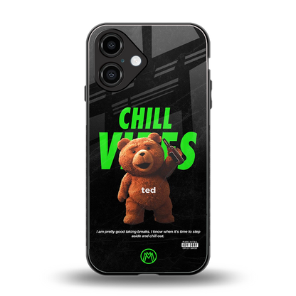 chill vibes back phone cover | glass case for iphone 16