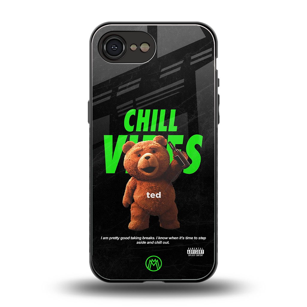chill vibes back phone cover | glass case for iphone 16e