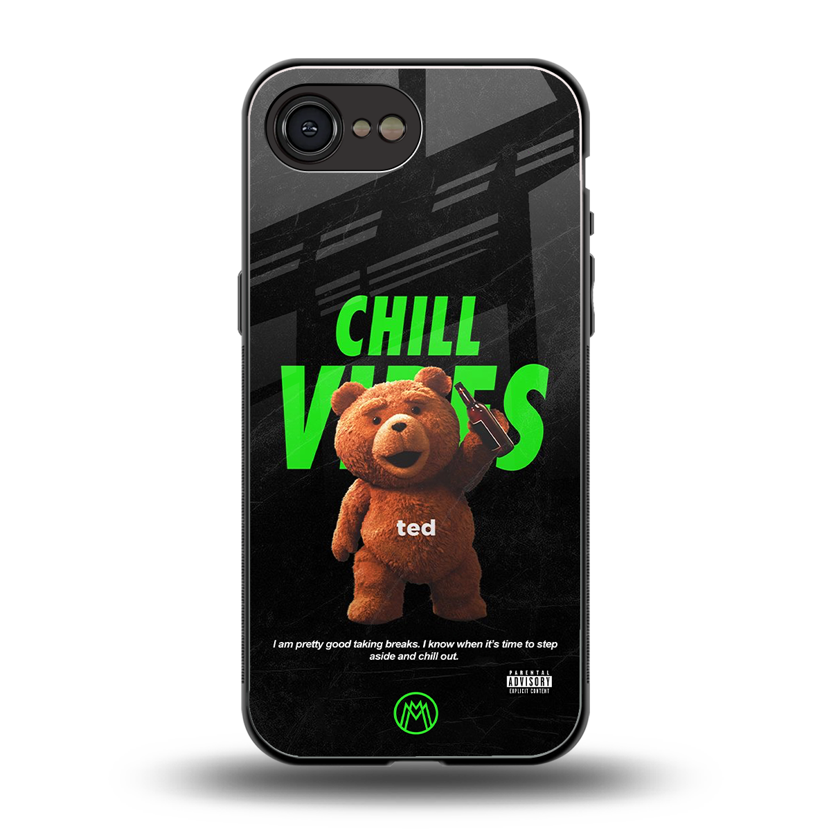 chill vibes back phone cover | glass case for iphone 16e