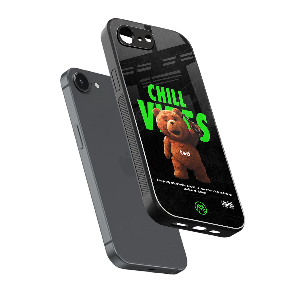 chill vibes back phone cover | glass case for iphone 16e