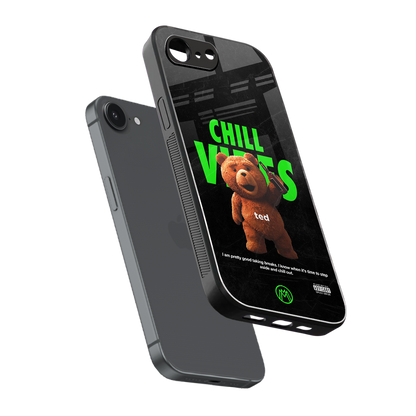 chill vibes back phone cover | glass case for iphone 16e