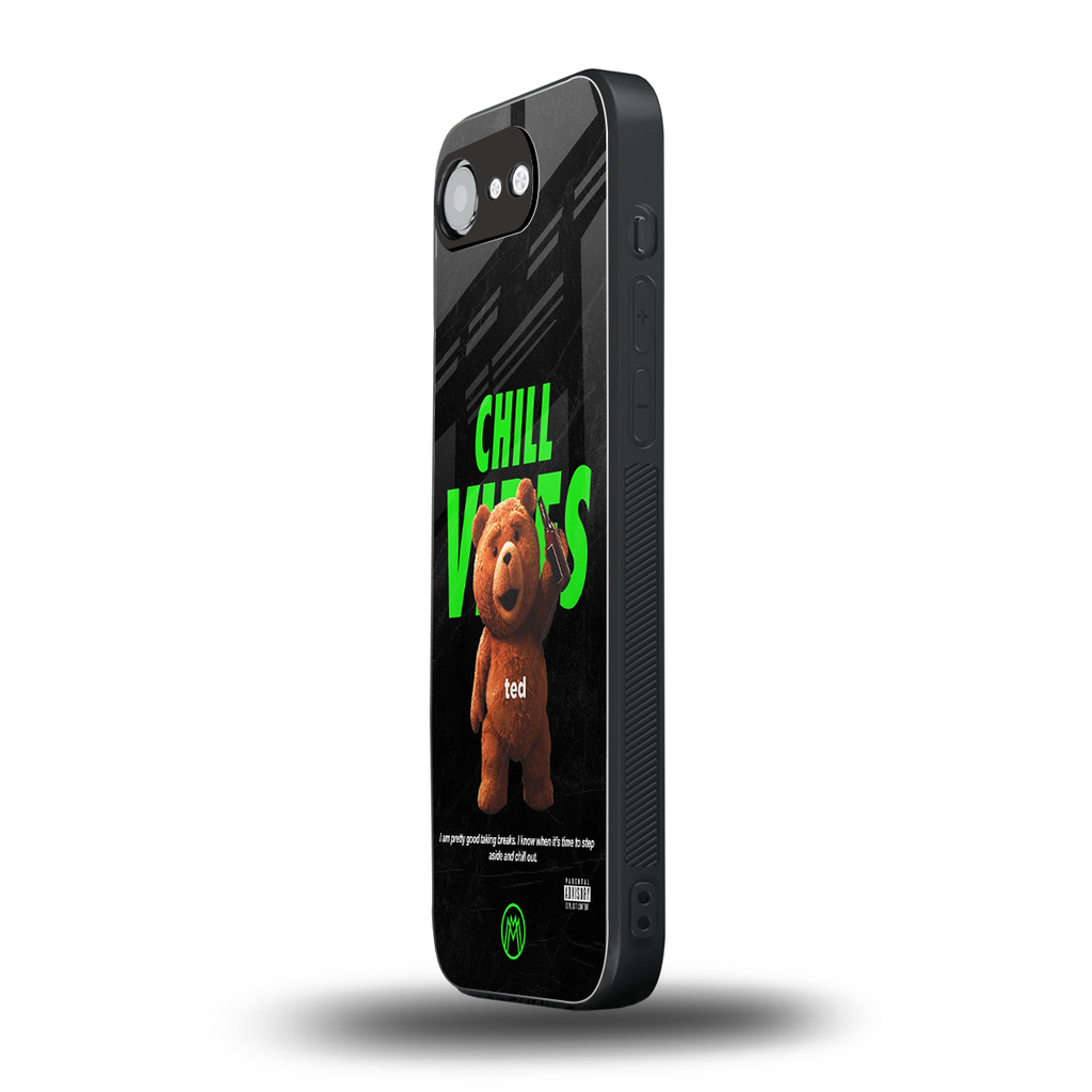 chill vibes back phone cover | glass case for iphone 16e