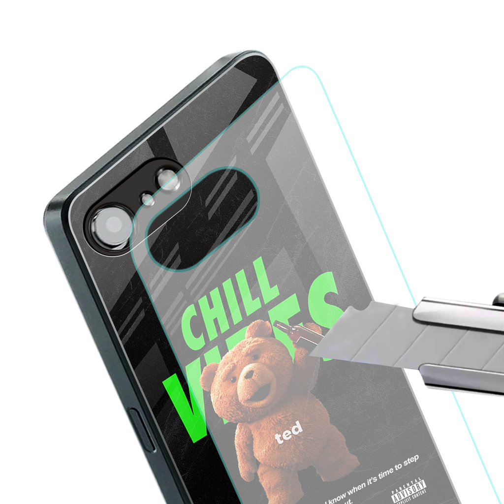 chill vibes back phone cover | glass case for iphone 16e