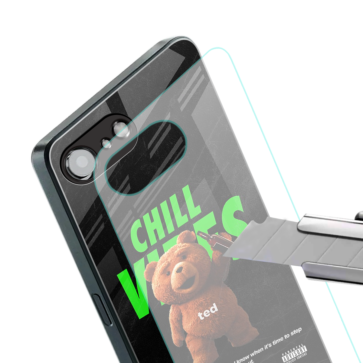 chill vibes back phone cover | glass case for iphone 16e