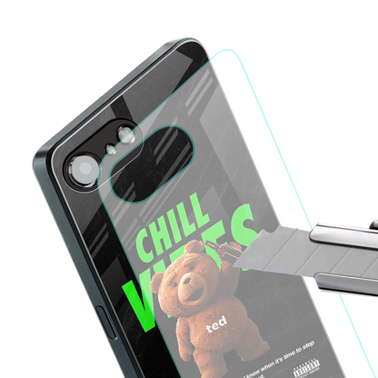 chill vibes back phone cover | glass case for iphone 16e
