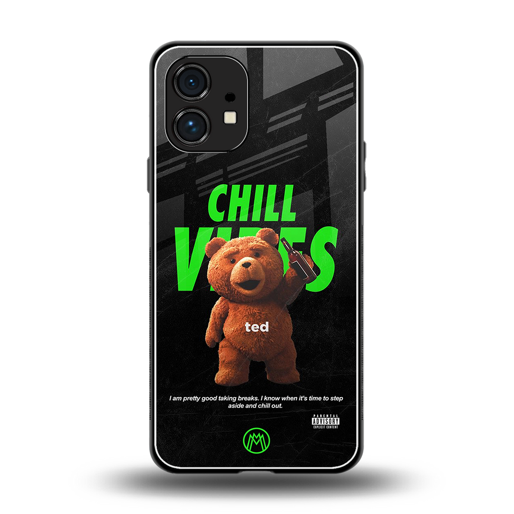 chill vibes back phone cover | glass case for nothing phone 1