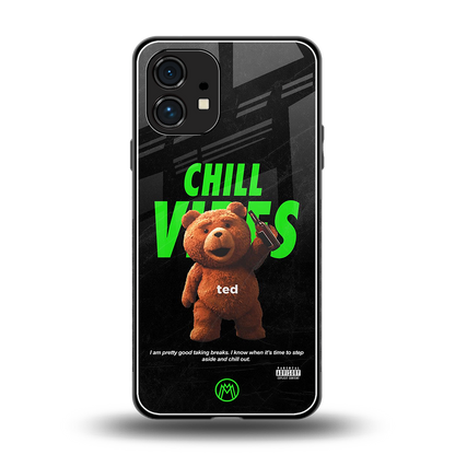 chill vibes back phone cover | glass case for nothing phone 1