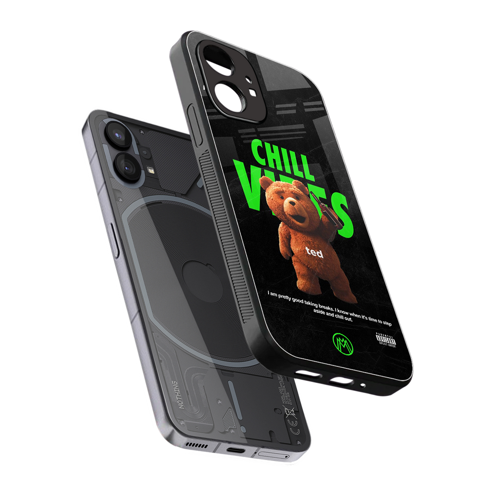 chill vibes back phone cover | glass case for nothing phone 1