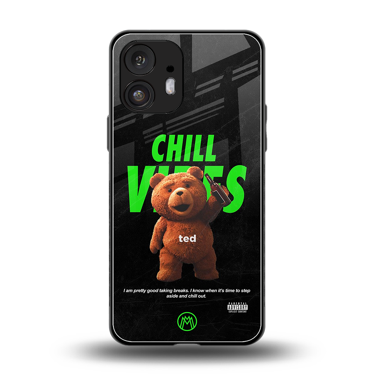 chill vibes back phone cover | glass case for nothing phone 2