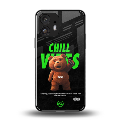chill vibes back phone cover | glass case for nothing phone 2