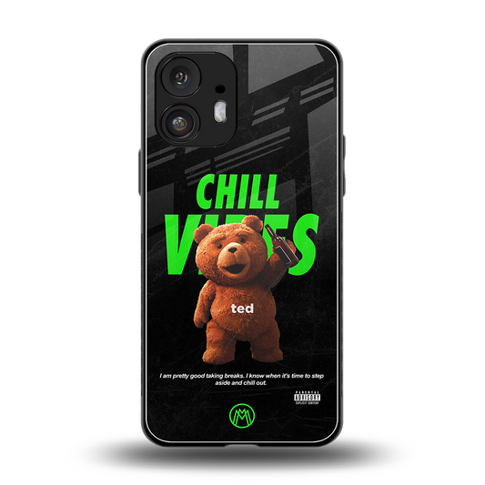 chill vibes back phone cover | glass case for nothing phone 2