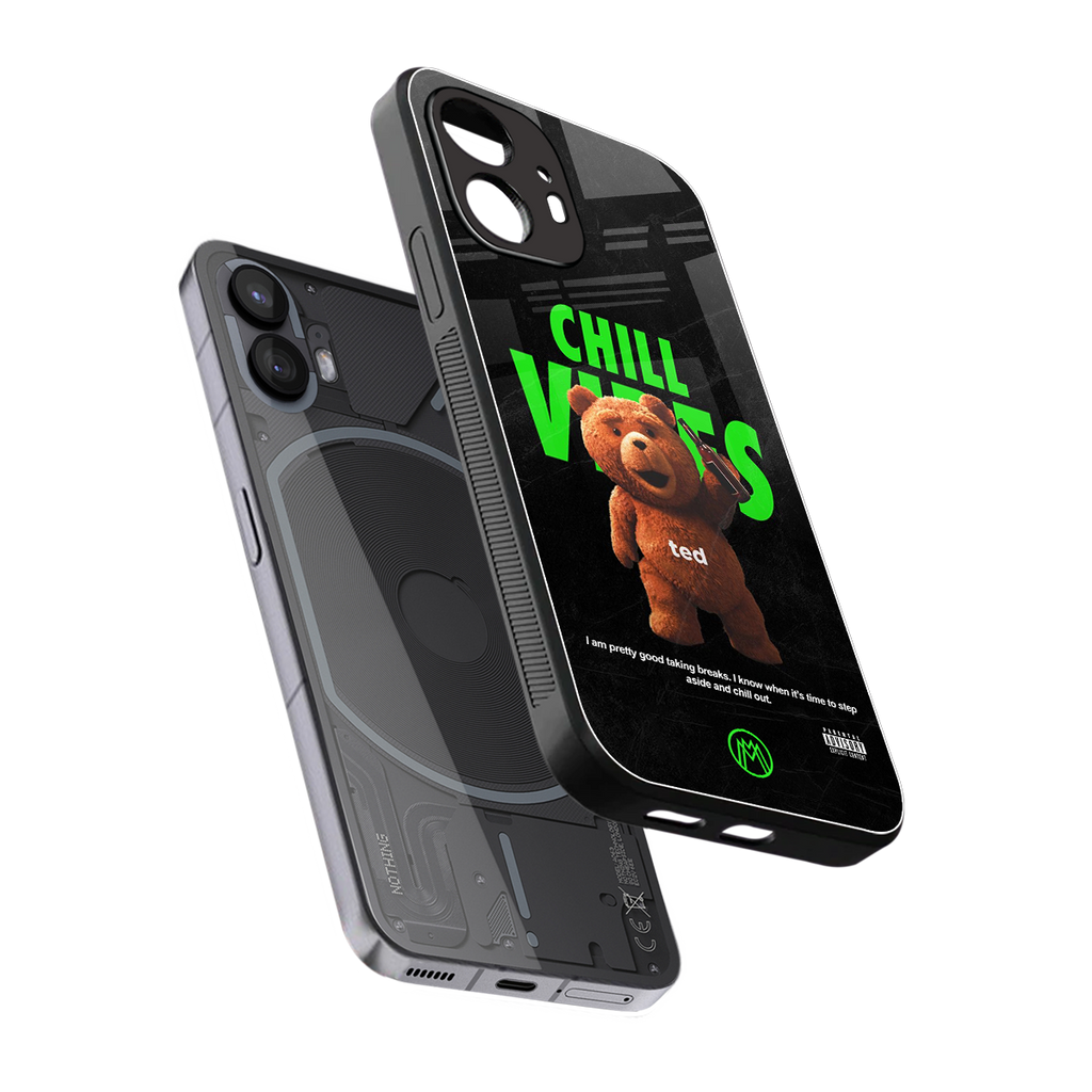 chill vibes back phone cover | glass case for nothing phone 2