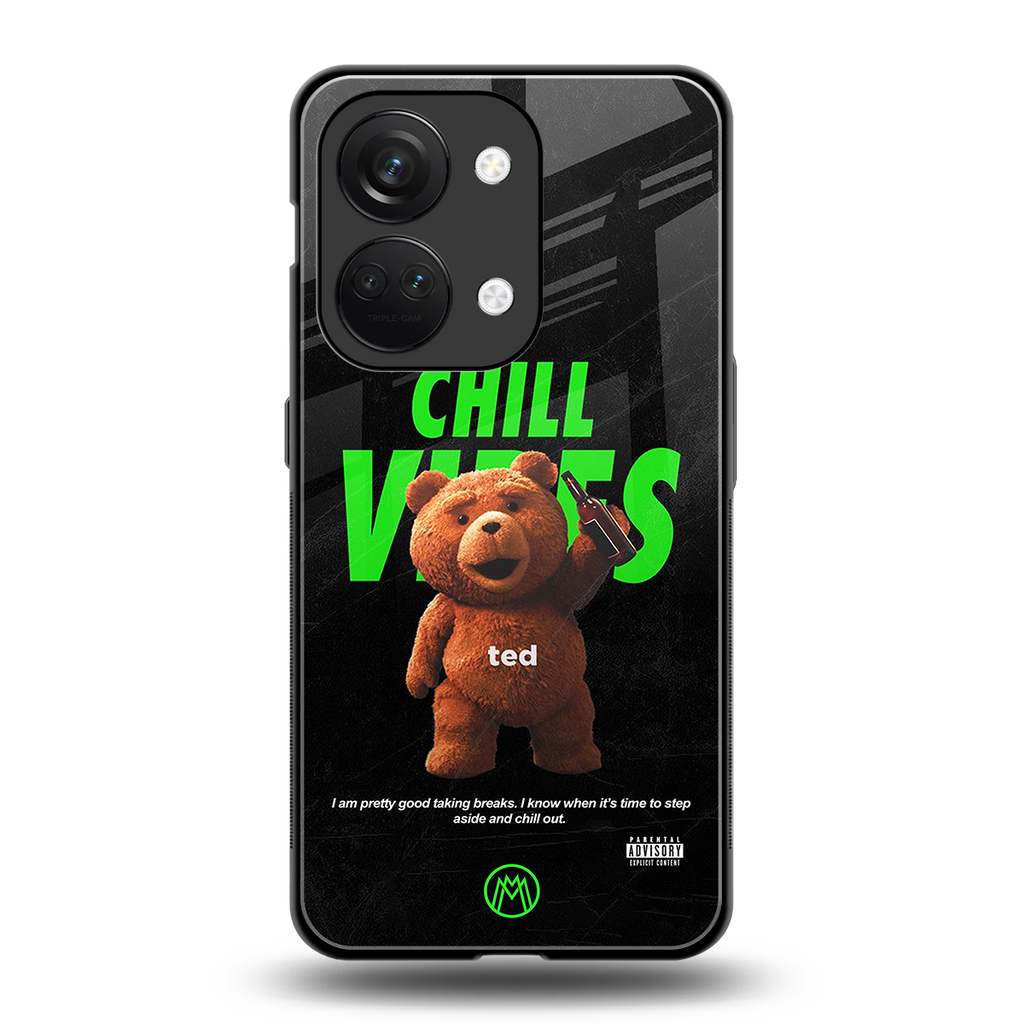 chill vibes back phone cover | glass case for oneplus nord 3