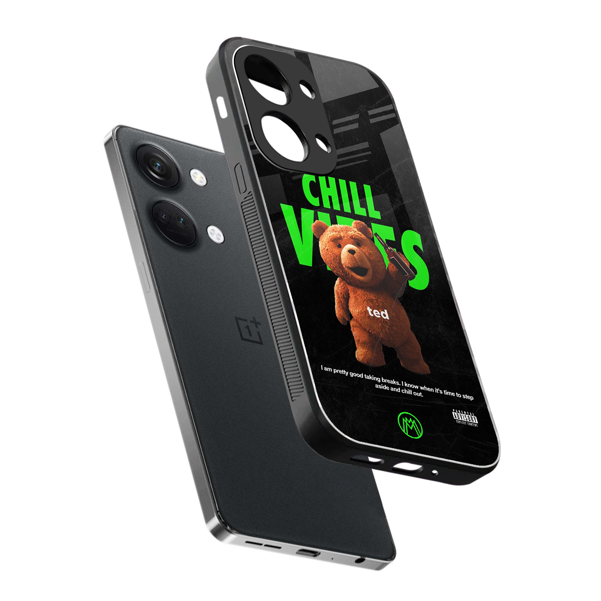 chill vibes back phone cover | glass case for oneplus nord 3