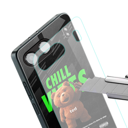 chill vibes back phone cover | glass case for oneplus nord 4